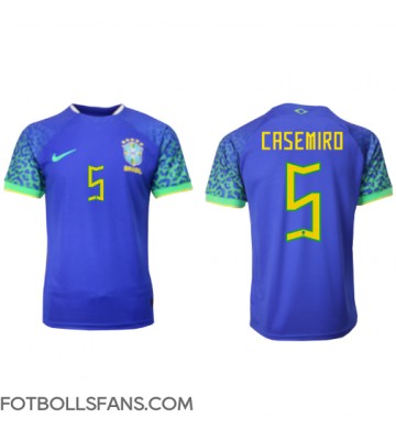 Brasilien Casemiro #5 Replika Bortatröja VM 2022 Kortärmad